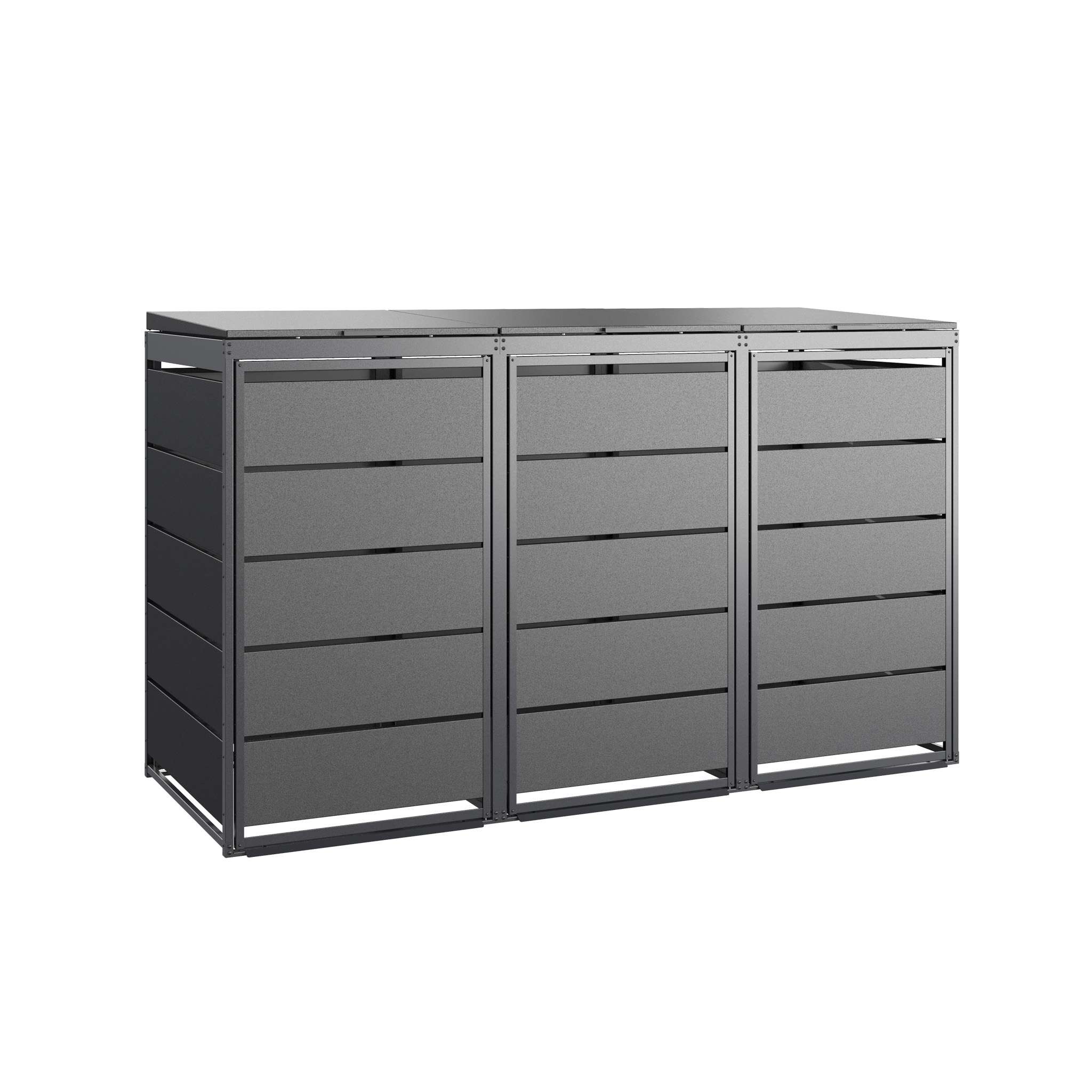 Zabudowa Śmietnikowa CLASSIC - 240L - 3 moduły - antracyt