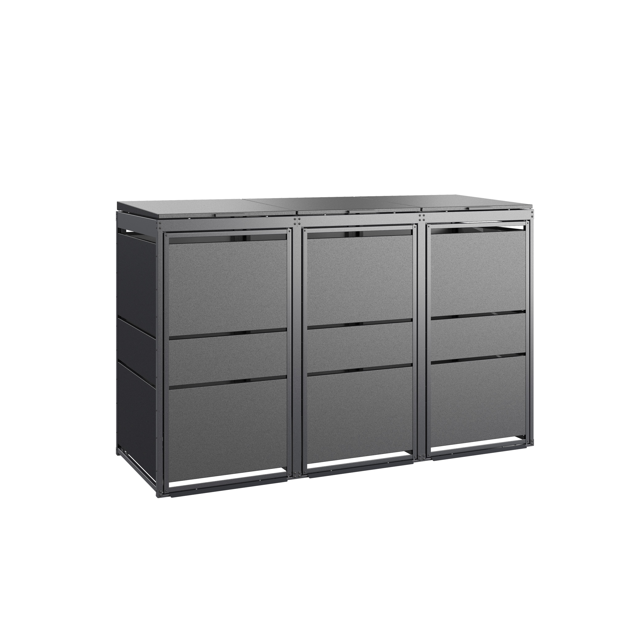 Zabudowa Śmietnikowa MODERN - 120L - 3 moduły - antracyt