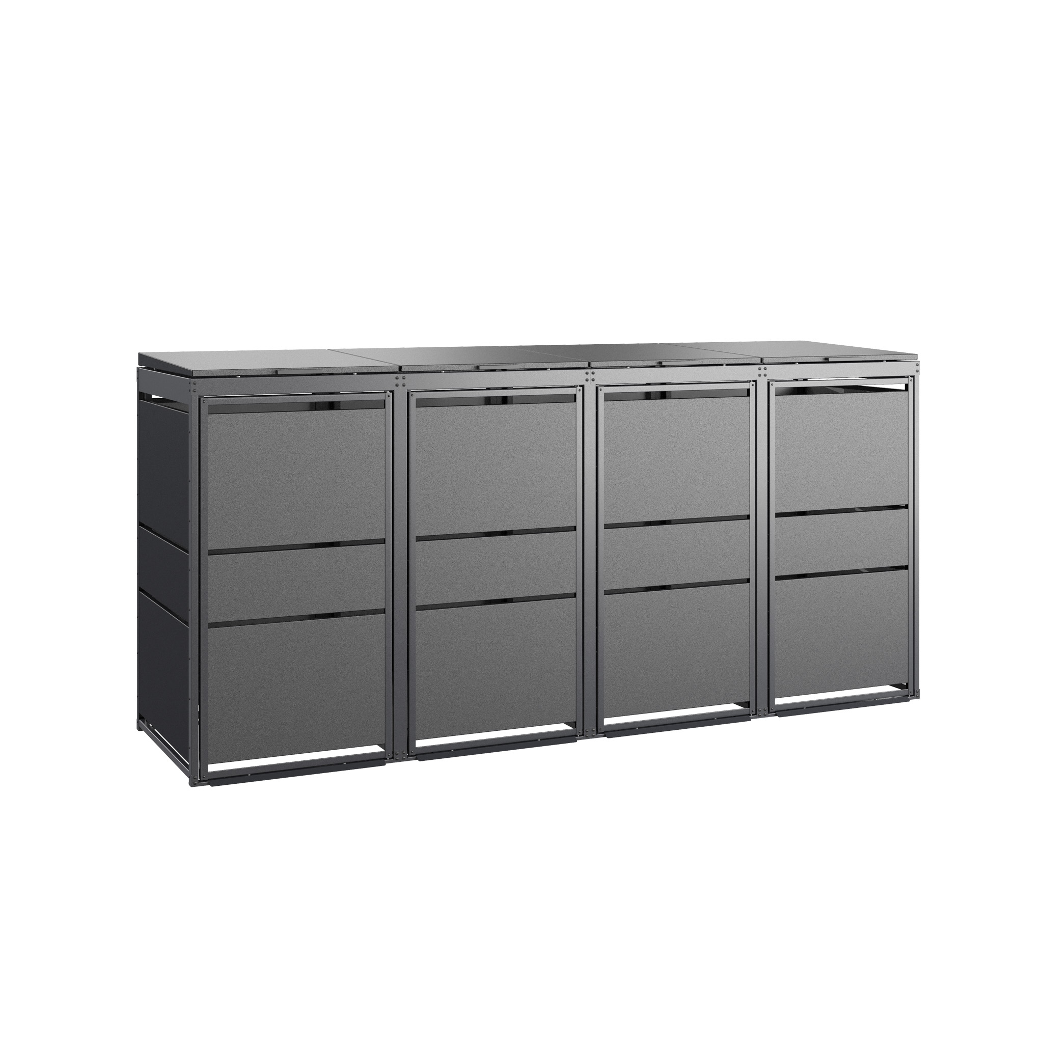Zabudowa Śmietnikowa MODERN - 120L - 4 moduły - antracyt