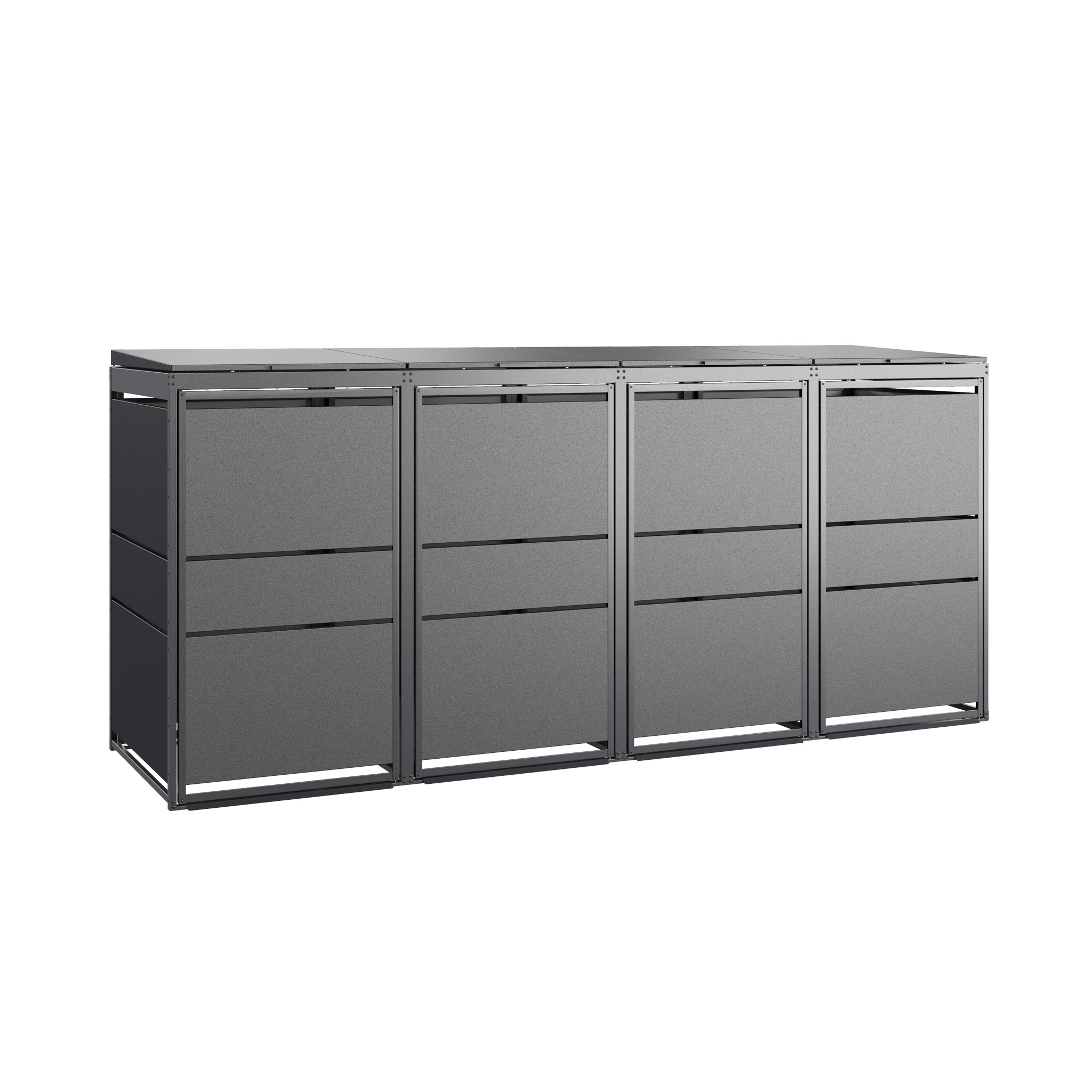 Zabudowa Śmietnikowa MODERN - 240L - 4 moduły - antracyt