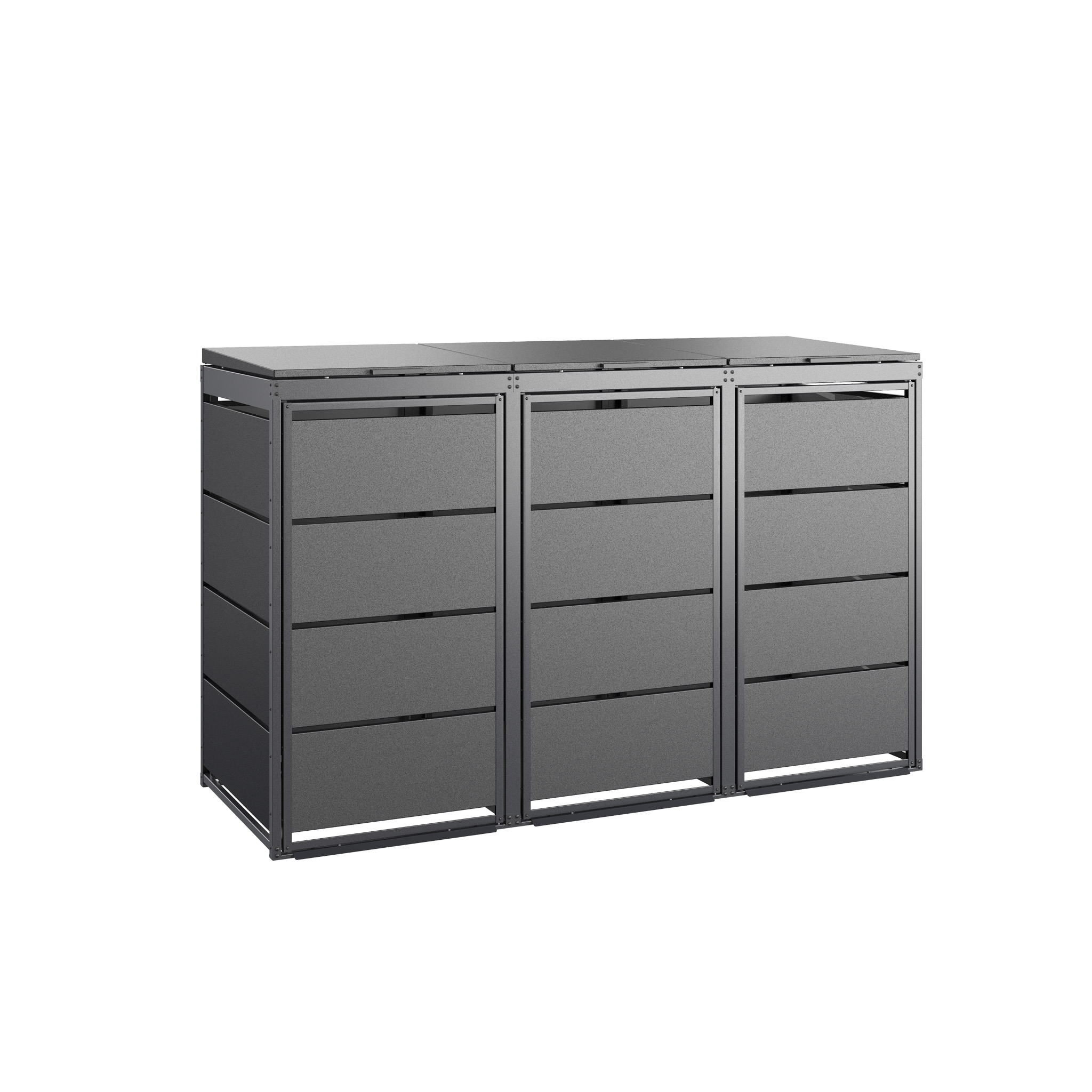 Zabudowa Śmietnikowa CLASSIC - 120L - 3 moduły - antracyt