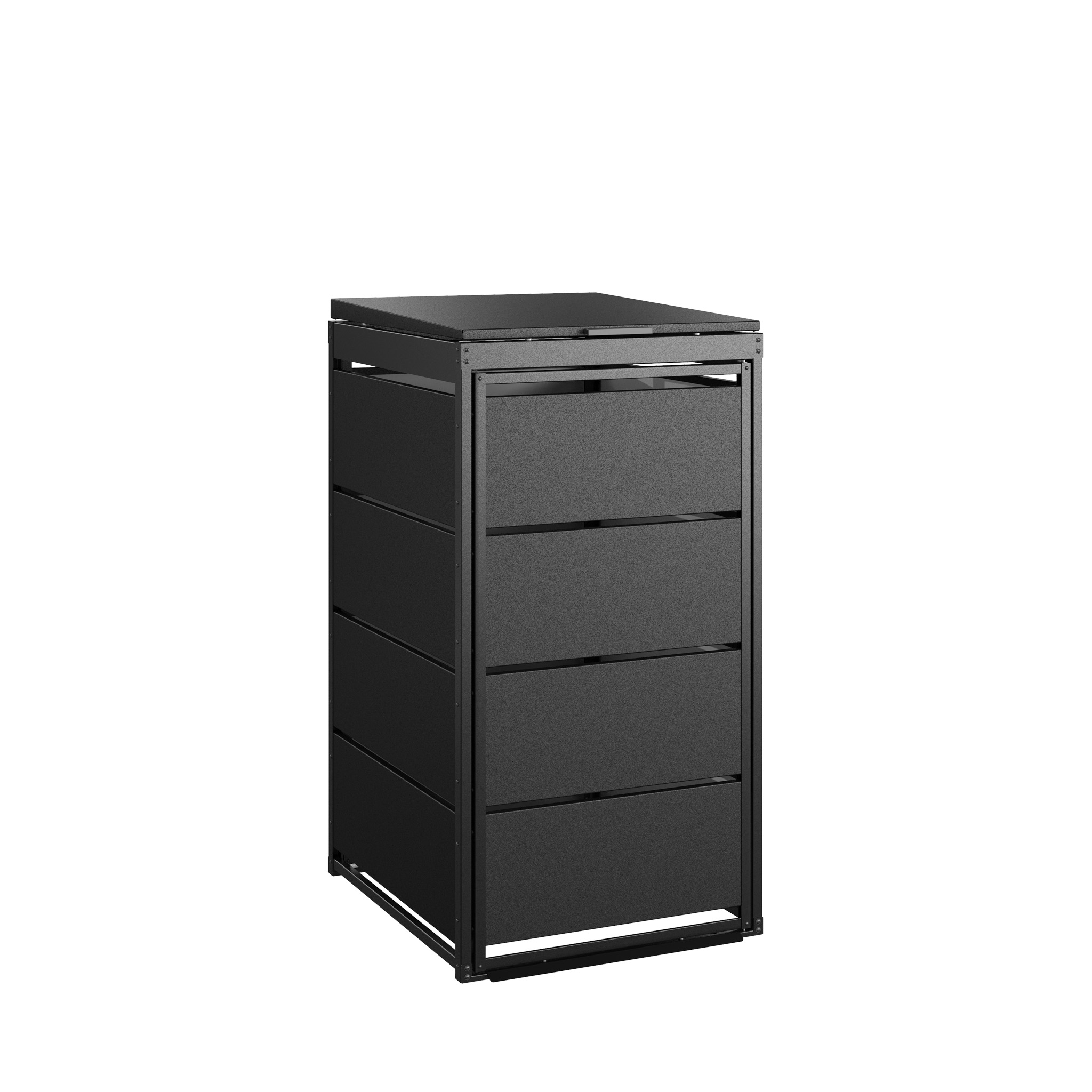 Zabudowa śmietnikowa CLASSIC - 120L - 1 moduł - czarny