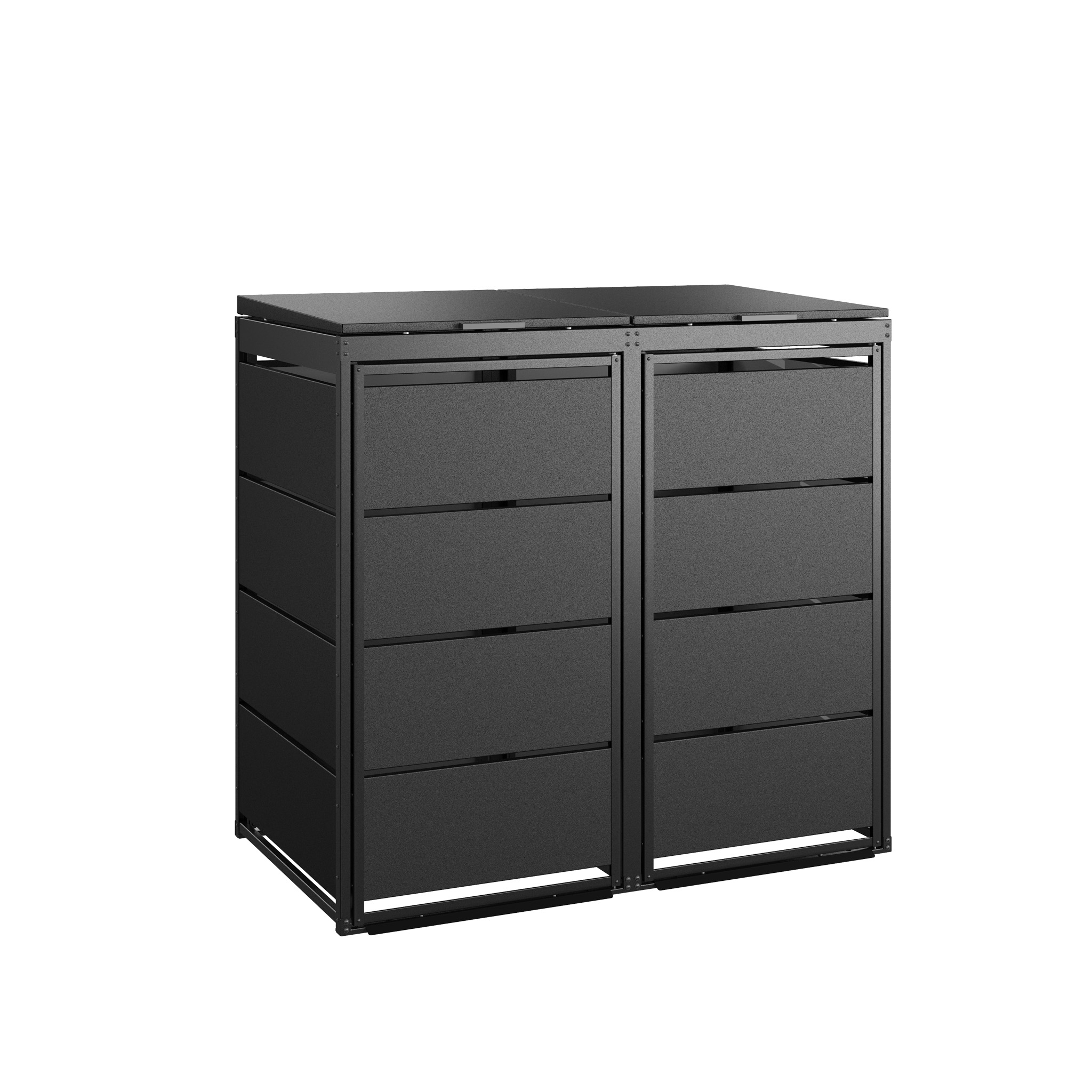 Zabudowa śmietnikowa CLASSIC - 120L - 2 moduły - czarny