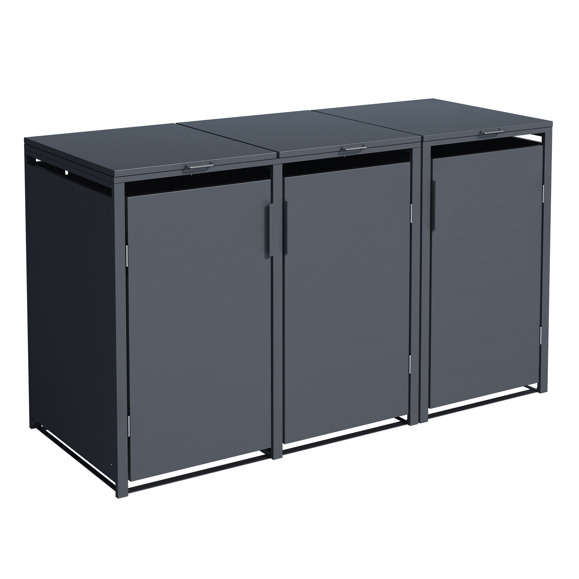 Zabudowa Śmietnikowa BASIC - 240L - 3 moduły - antracyt