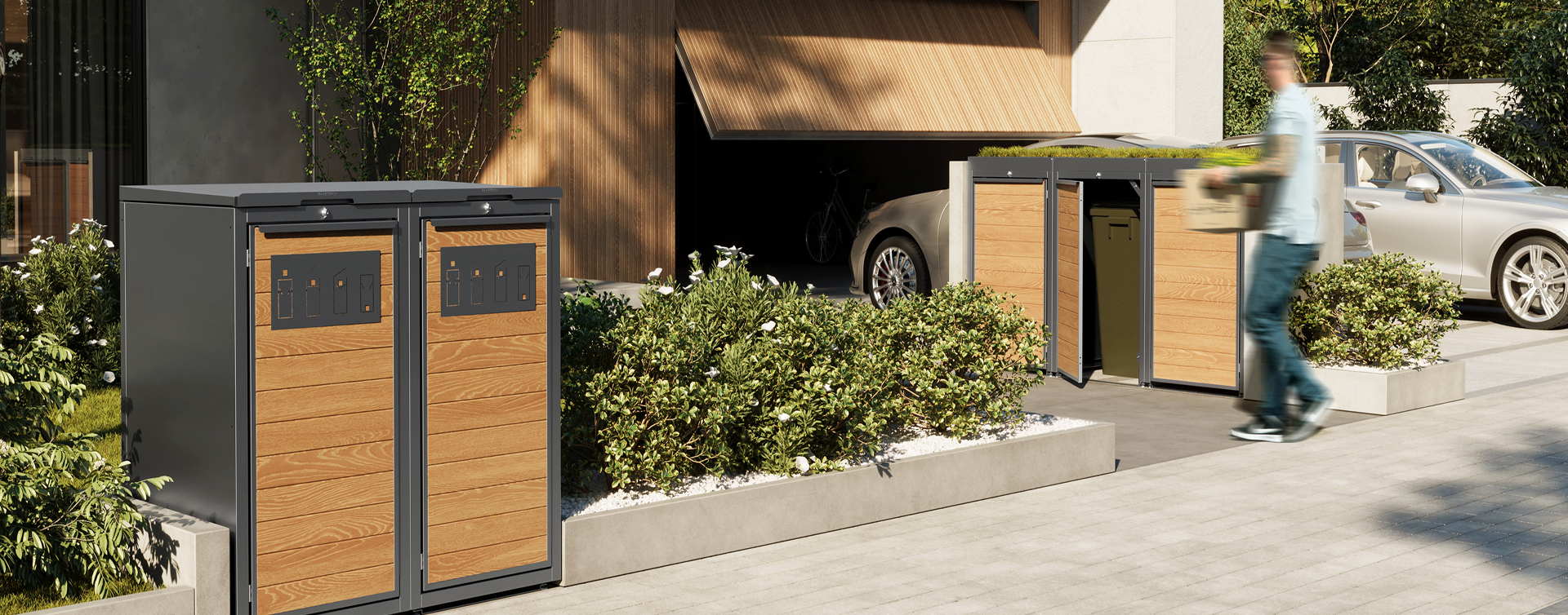 Zabudowa koszy na śmieci sklep